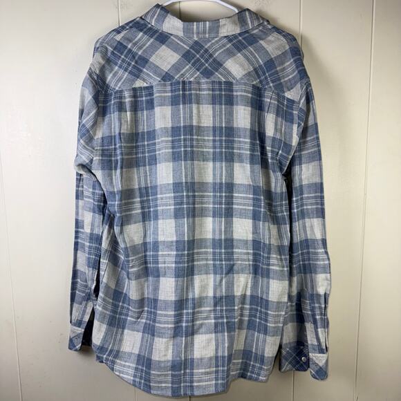 Rails Wyatt‎ Blue and Grey Button Up Shirt - Picture 2 of 6